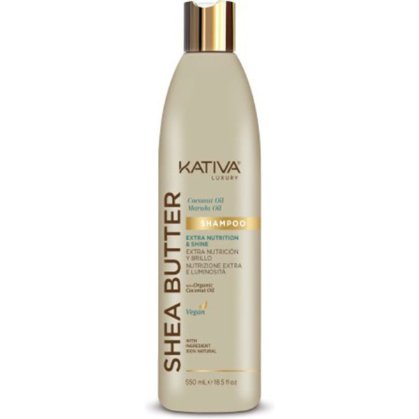 Kativa Shea Butter Kokos- & Marula-olie Shampoo 550 ml Unisex