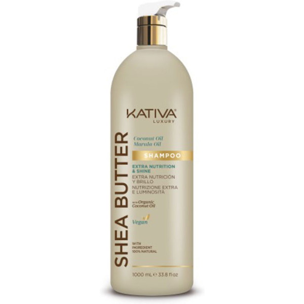 Shampoo Kativa al burro di karitè, cocco e olio di marula, 1000 ml, unisex