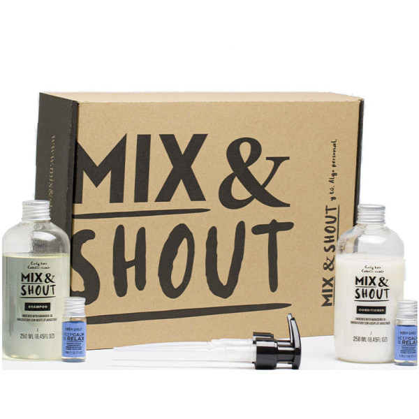 Mix & Shout Lot de 4 routines bouclées apaisantes unisexe