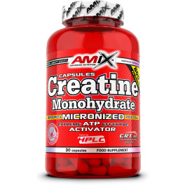 Amix Creatine Monohydrate 30 Capsules - Melhora o Desempenho Físico / Ideal Para Atletas