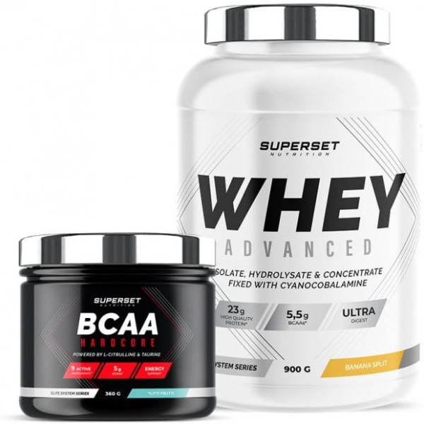 Superset Nutrition Pack Definición Muscular 100% Whey Proteine Advanced 900 Gr + Bcaa Hardcore 360 Gr Tutti Frutti