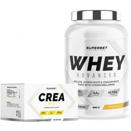 Superset Nutrition Pack Avanzado De Ganancia Muscular Pura 100% Whey Proteine Advanced 900 Gr + Crea Max 252 Caps