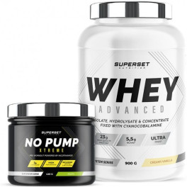 Superset Nutrition Pack Energy Fitness 100% Whey Proteine Advanced 900g + No Pump Xtreme 420 Gr