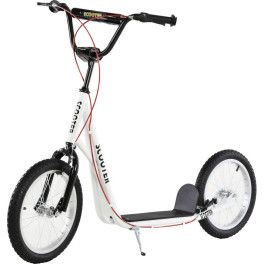 Homcom Scooter Patinete Para Niños Mayores De 5 Años Con Manillar Ajustable En Altura 2 Neumáticos De Caucho Inflable 139x58x