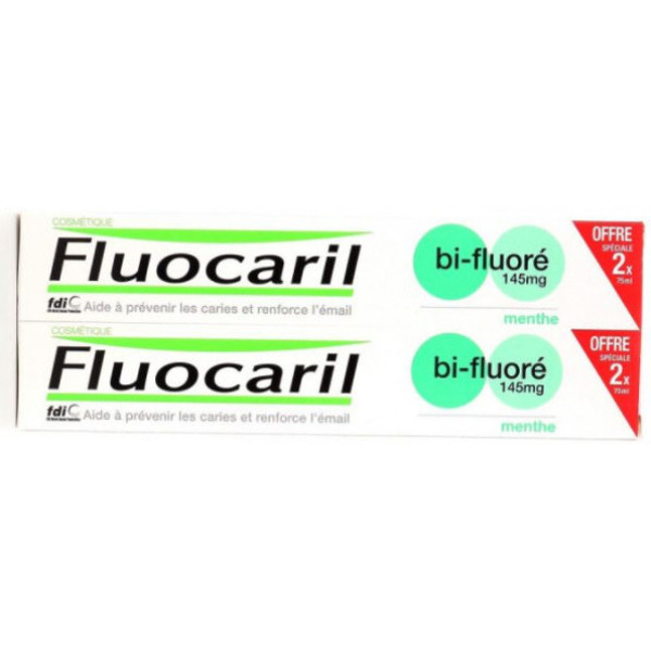 Fluocaril Bi-fluoré 145mg Dentífrico Menta 2 X 75 Ml Unisex