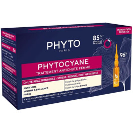 Phyto Botanical Power Phytocyane Tratamiento Anticaída Reacción Mujer 12 X 5 Ml Mujer