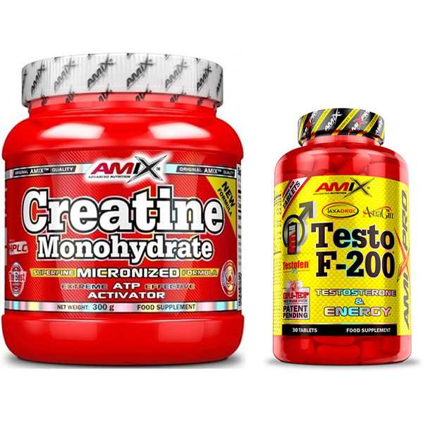 GIFT Pack Amix Creatine Monohydrate 300 Gr 100% Micronized + Multi Mega Stack 30 tabs