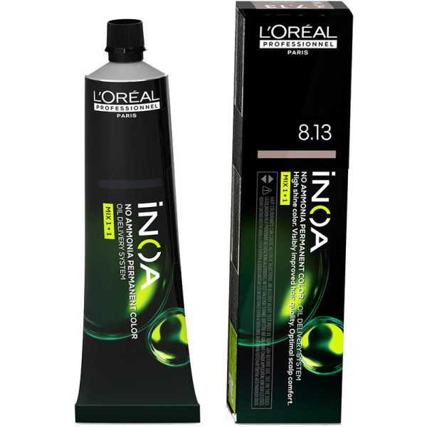 L\'oreal Expert Professionnel Inoa Sans Ammoniaque Coloration Permanente 8.13 60 Gr Unisexe