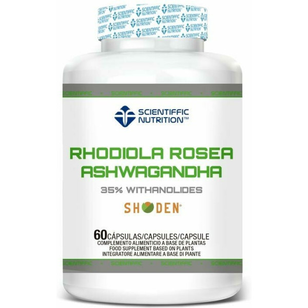 Nutrição Científica Rhodiola Rosea + Ashwagandha Shoden 60 Cápsulas