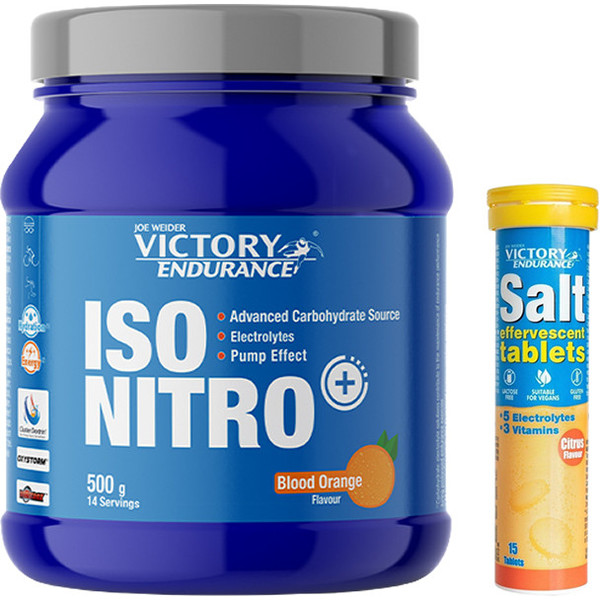 GESCHENKPACKUNG Victory Endurance Iso Nitro Energy Drink 500g + Carbo Boost Gel 1 Gel X 76 Gr