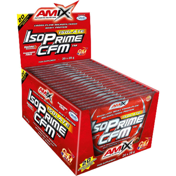 Amix Isoprime Cfm Isolate Protein 20 Envelopes X 28 Gr - Contains Digestive Enzymes / Proteins To Increase Muscle Mass