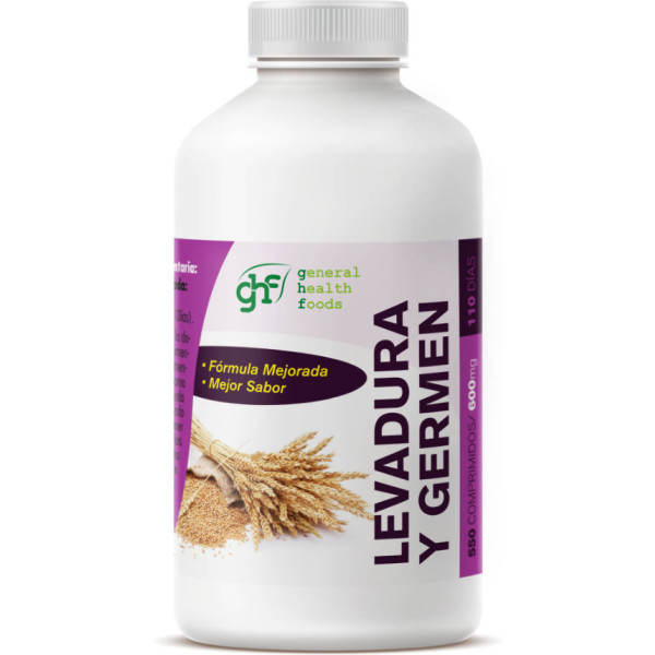 Ghf Levadura De Cerveza Y Germen De Trigo 550 Comprimidos 600 Mg