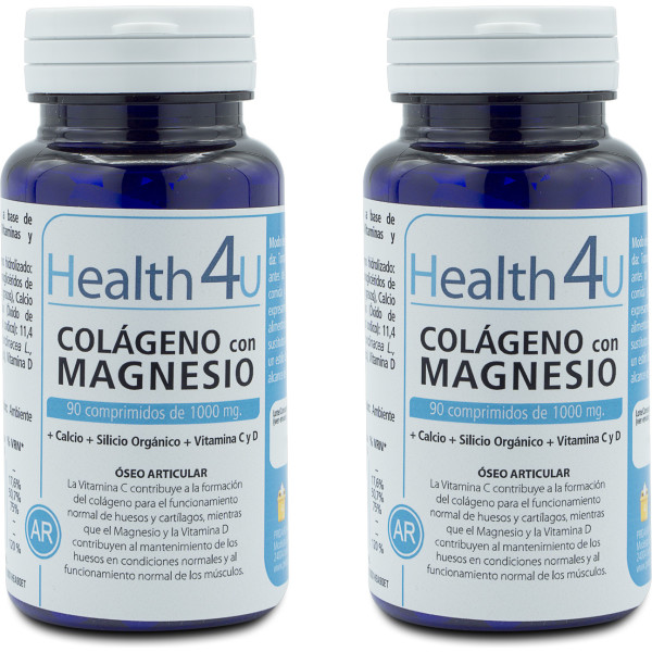 Health4u H4u Collageen Met Magnesium 90 Tabletten Van 1,3 Grs Pak 2