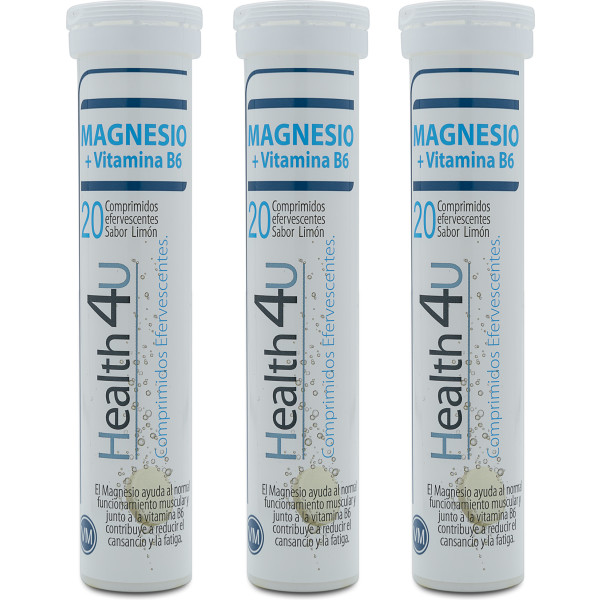 Health4u H4u Magnesium + Vitamine B6 20 Bruistabletten Citroensmaakpakket 3