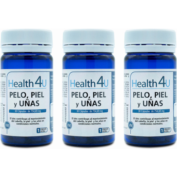 Health4u H4u Haare. Haut und Nägel 30 Kapseln mit 754,69 mg Packung 3