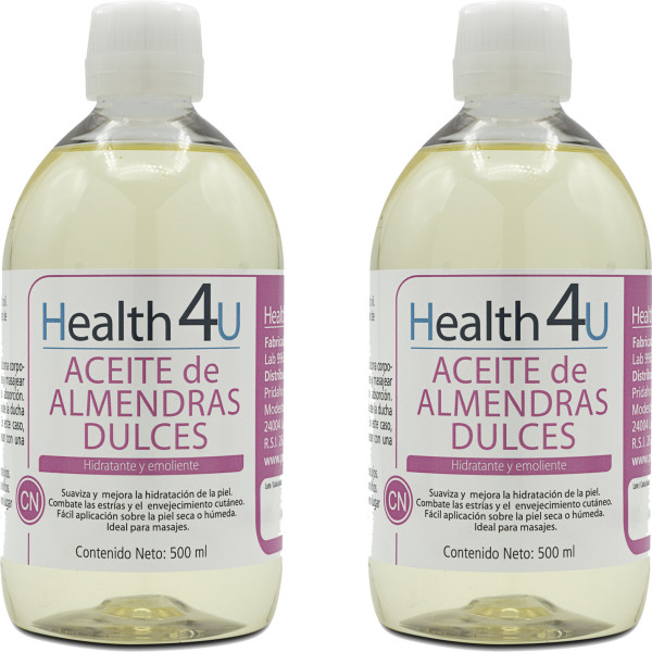 Health4u H4u Huile d'Amande Douce 500 Ml Pack 2