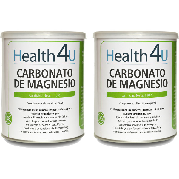 Health4u H4u Carbonato De Magnesio 110 G En Polvo Pack 2