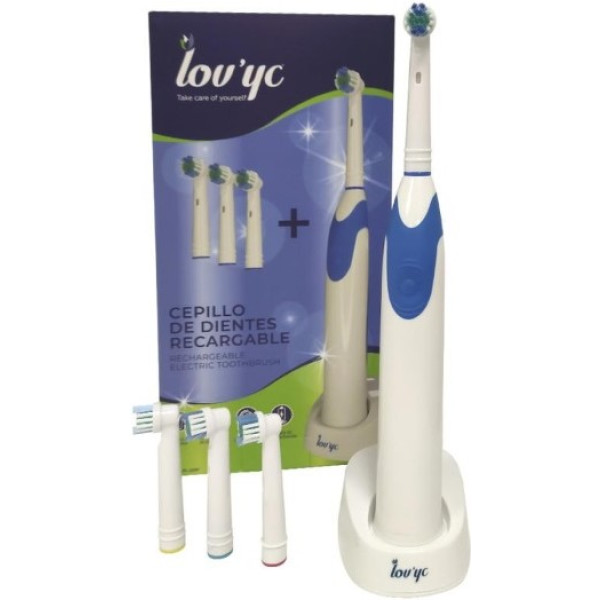 Brosse à dents électrique rechargeable Lovyc + 3 têtes