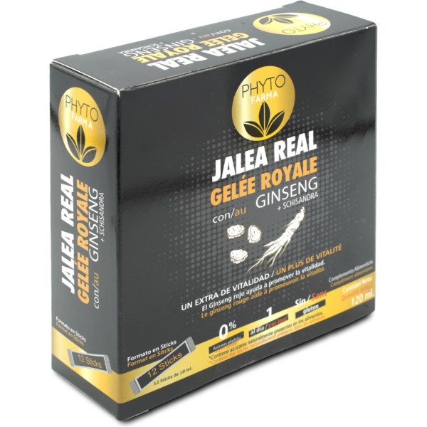 Phytofarma Jalea Real Con Ginseng + Schisandra 12 Sticks De 10ml
