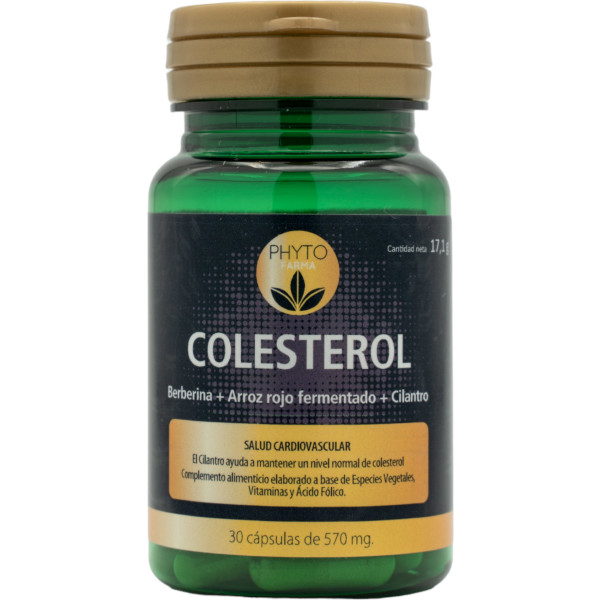 Phytofarma Colesterol Berberina+ Arroz Vermelho Fermentado+ Coentro 30 Cápsulas De 570 Mg