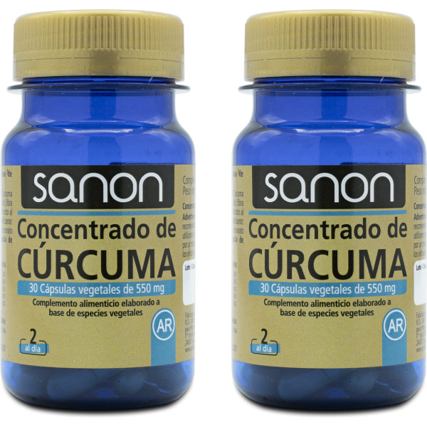 Sanon Turmeric Concentrate 30 Cápsulas Vegetais de 550 Mg Pacote 2