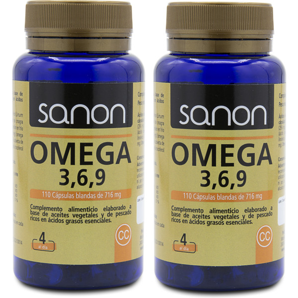 Sanon Omega 3.6.9 110 Cápsulas Blandas De 716 Mg Pack 2