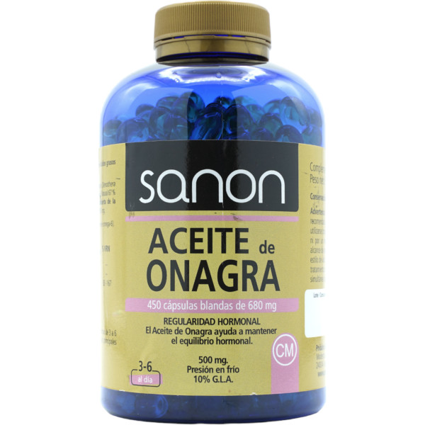 Sanon Huile d'Onagre 450 Gélules 680 Mg