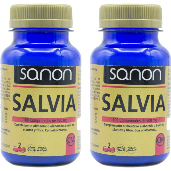 Sanon Salvia 100 comprimidos 500 mg pacote 2