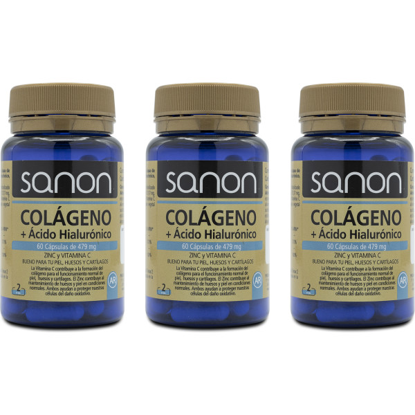 Sanon Collagene + Acido Ialuronico 60 Capsule Da 479 Mg Confezione 3