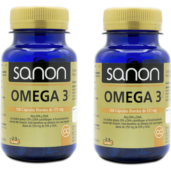 Sanon Omega 3 100 Softgels 721 mg Packung 2