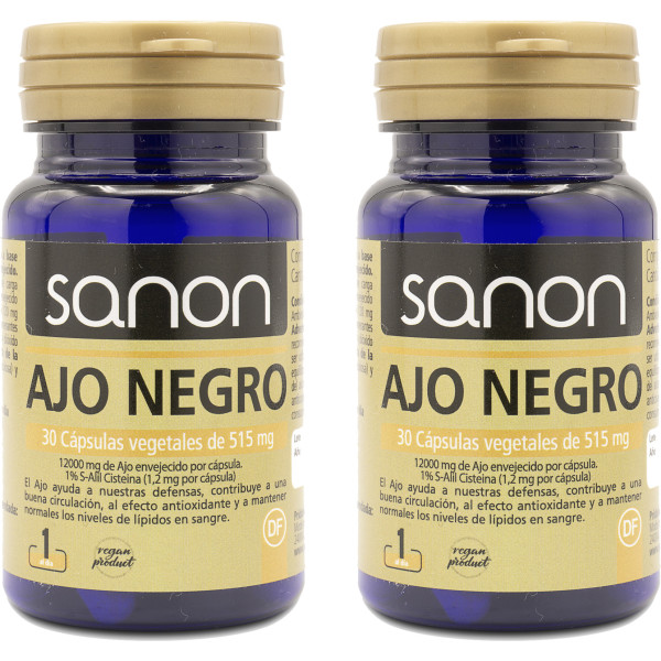Sanon Aglio Nero 30 Capsule Vegetali da 515 Mg Confezione da 2