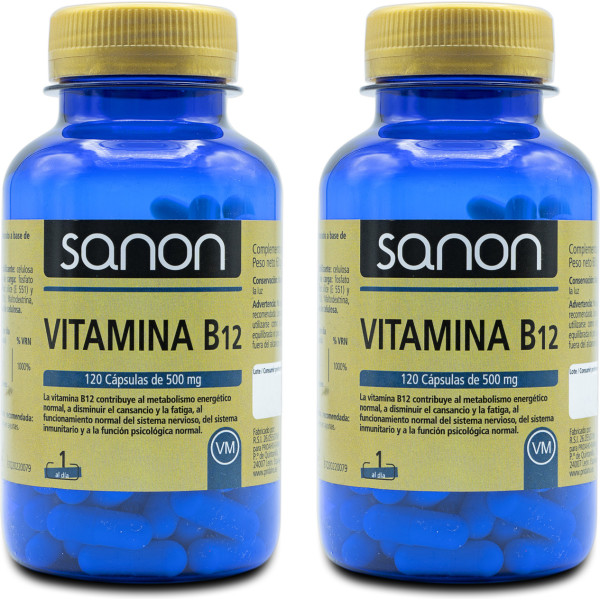 Sanon Vitamin B12 120 Kapseln 500 mg Packung 2