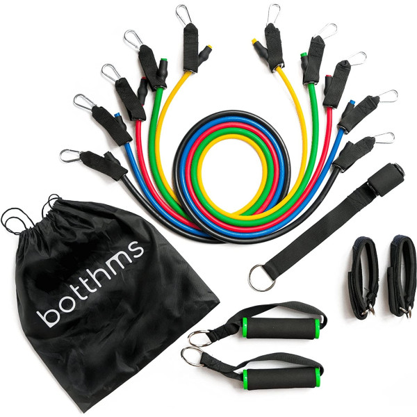 Set completo di fascia di resistenza per palestra domestica Bottomms Premium.