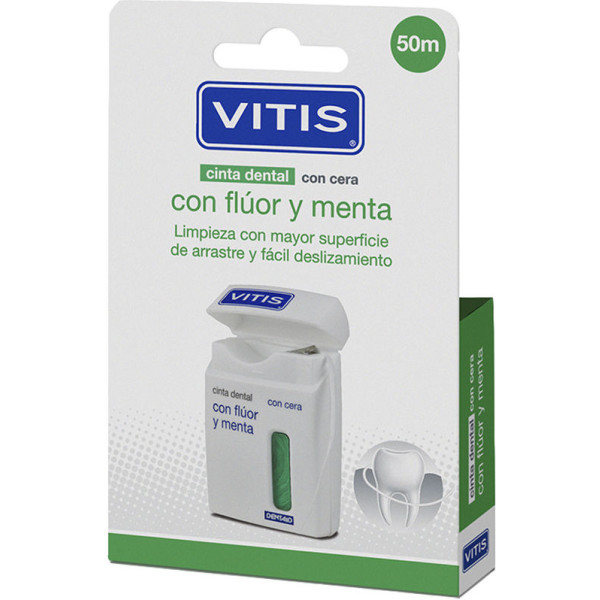 Vitis Dental Tape Met Fluoride En Munt Duo 2 U Unisex