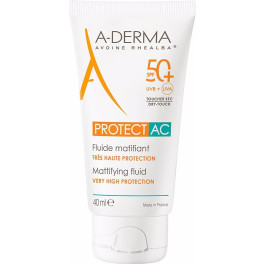 A-derma Aderma Protect Ac Mattierende Creme Spf50+ 40 ml Unisex