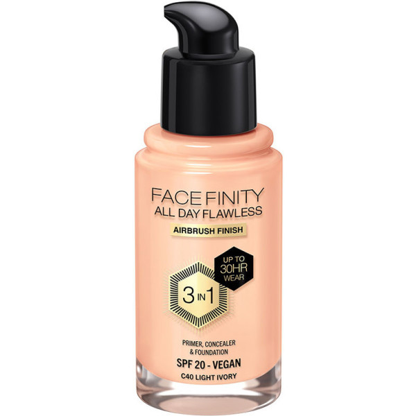 Max Factor Facefinity All Day Flawless 3 in 1 fondotinta C40-light avorio 30 ml donna