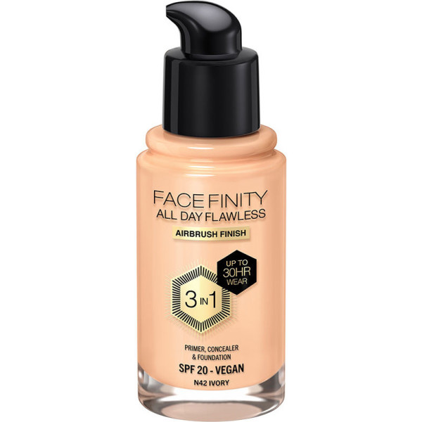 Max Factor FaceFinity All Day Flawless 3 em 1 Base N42-IVory 30 ml MULHERES