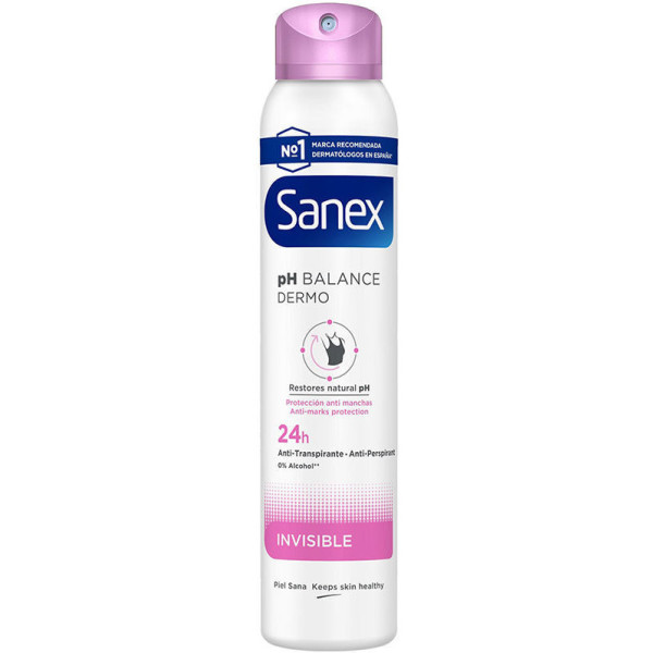 Sanex Dermo Déodorant Invisible Vapo 200 Ml Unisexe