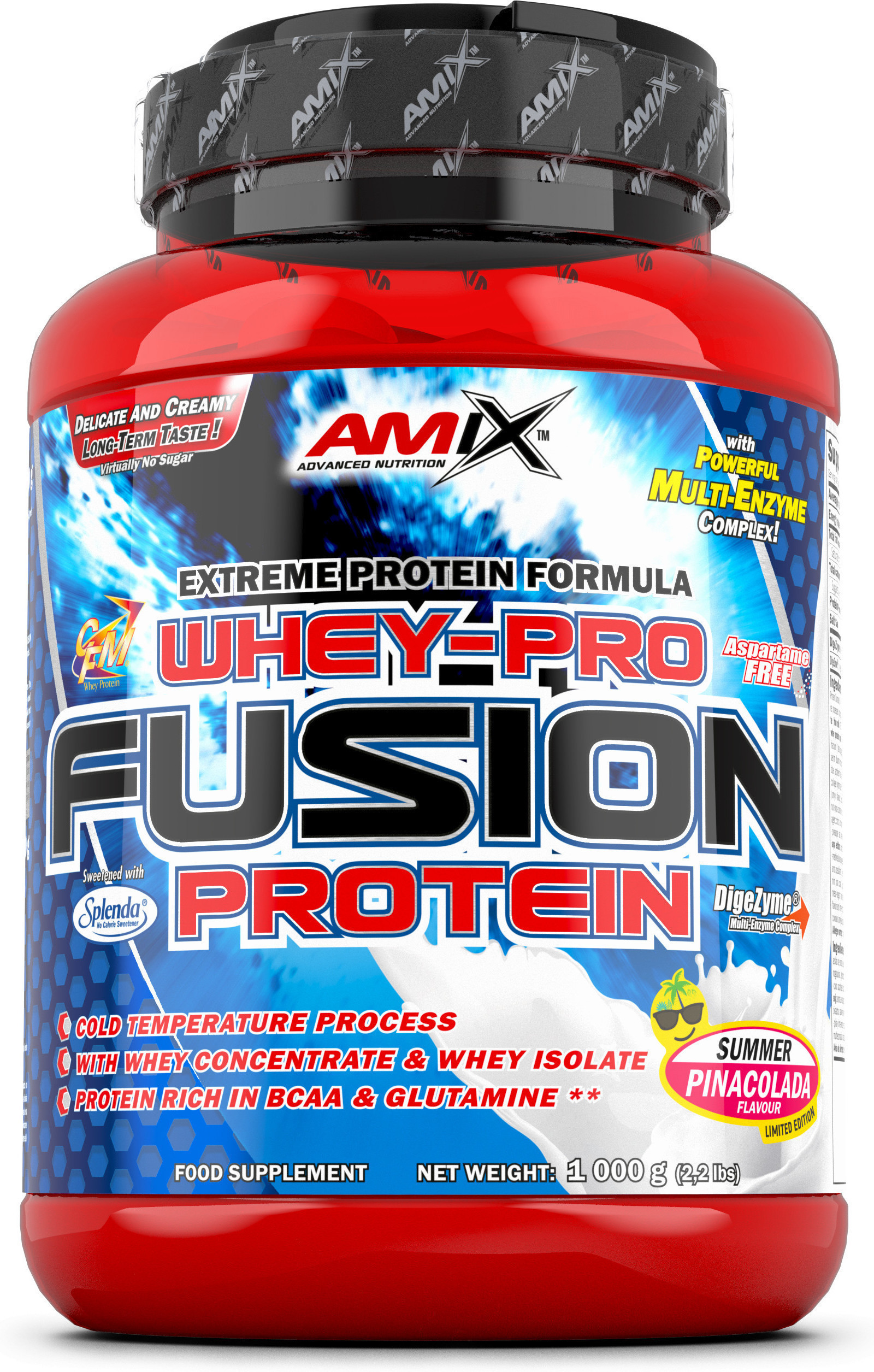 Amix Whey Pure Fusion 1 Kg - ProteíNa Isolada - Perfecta Para Una RáPida RecuperacióN Sabor PiñA Colada-image
