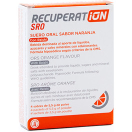 Recuperation SRO Suero Oral Naranja -  Solución de Rehidratación 4 Sobres x 5,5 gr