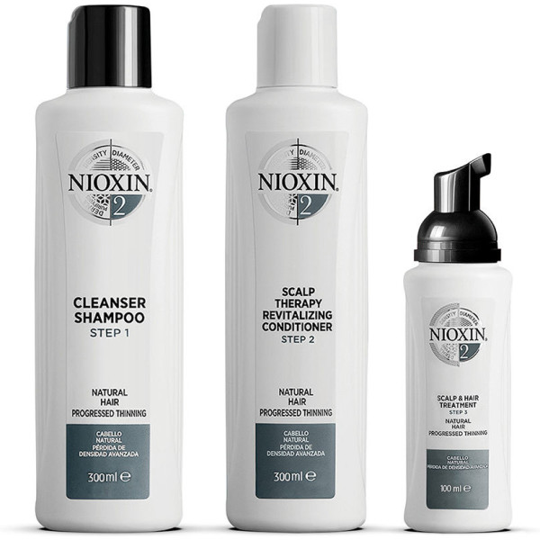 Nioxin System 2 - Kit - Trattamento Per Capelli Naturali Con Perdita Di Densità Unisex