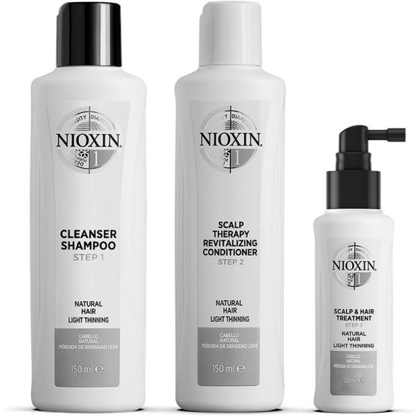 Nioxin-System 1? Kit – Behandlung für natürliches Haar mit leichter Schwächung, Unisex