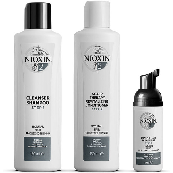 Nioxin System 2 – Kit – Behandlung für natürliches Haar mit Dichteverlust, Unisex