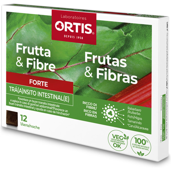 Ortis Frutas & Fibras Forte 12 Cubitos