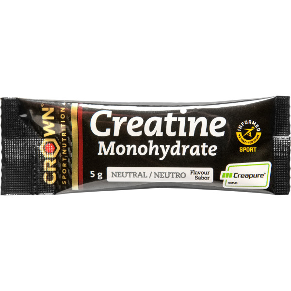 Crown Sport Nutrition Creatine Monohydrate Creapure 1 Dose X 5 Gr - With Anti-Doping Informed Sport Certification / Allergen Free