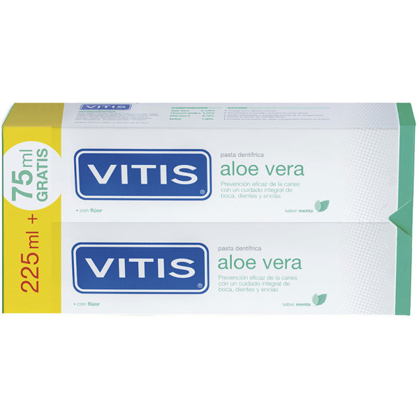 Vitis Aloe Vera Dentifrice Duo Menthe 2 X 150 Ml Unisexe