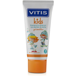 Creme dental em gel Vitis Kids com flúor cereja 50 ml unissex