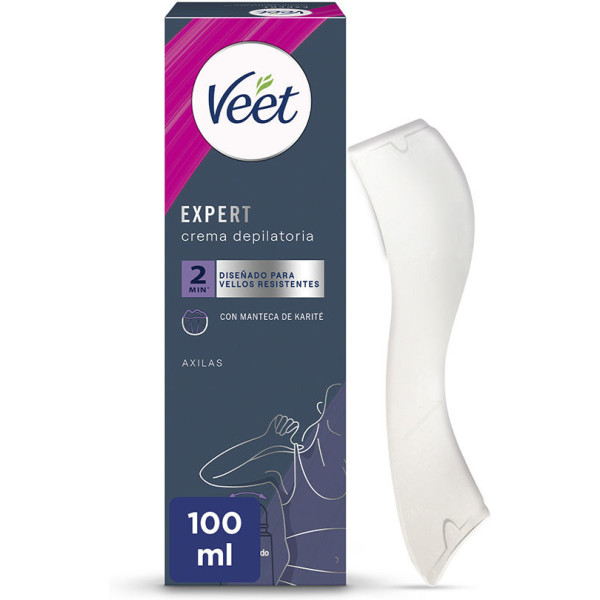 Veet Bikini- und Achselhaarentfernungscreme für empfindliche Bereiche, Roll-on, 100 ml, Unisex