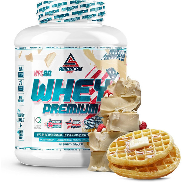 American Suplement Premium Whey Protein 2 Kg - Proteína Suero de Leche / Ayuda a Mantener la Masa Muscular