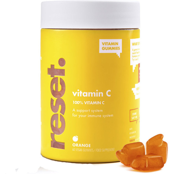 Reimposta le caramelle gommose unisex alla vitamina C arancione 60